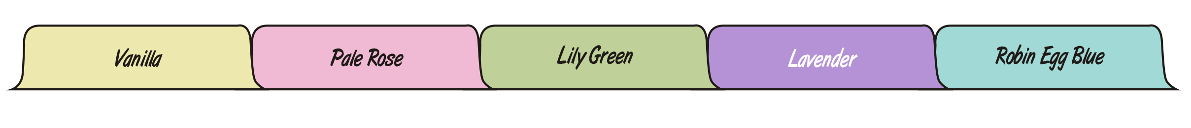 Mylar Pastel Colour Swatch